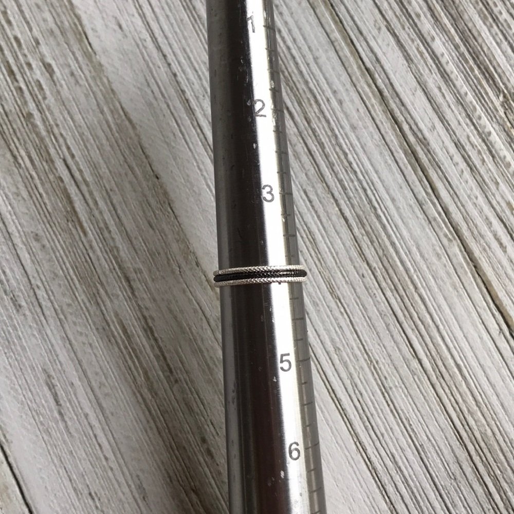 NEW Textured Sterling Silver Midi Stacking Rings - Picture 7 of 7